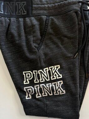Loungewear Pink Victoria's Secret Sweatpants Black Charcoal Joggers XS